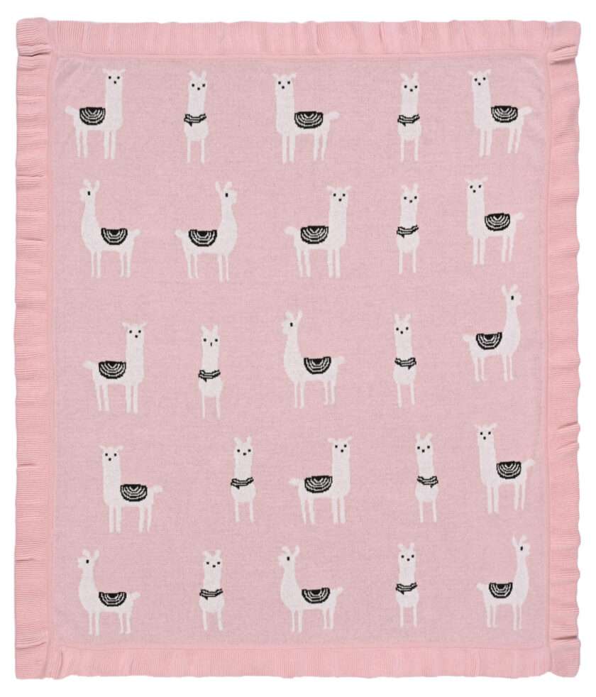 Lama/Toy (Pink) 80x100 Baby blanket with toy-3