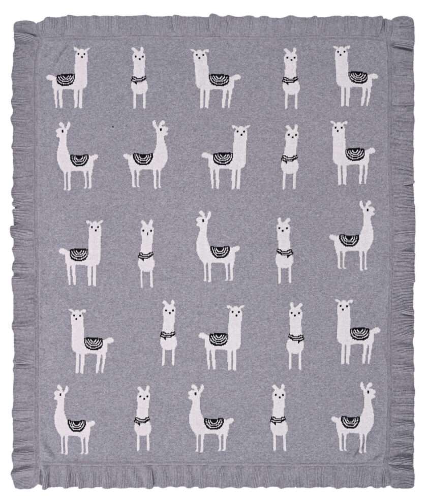 Lama/Toy (Grey) 80x100 Baby blanket with toy-4
