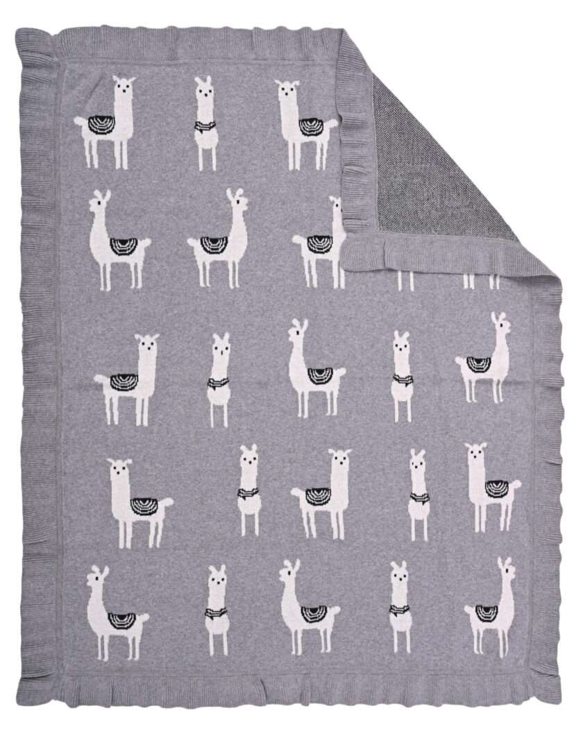 Lama/Toy (Grey) 80x100 Baby blanket with toy-5