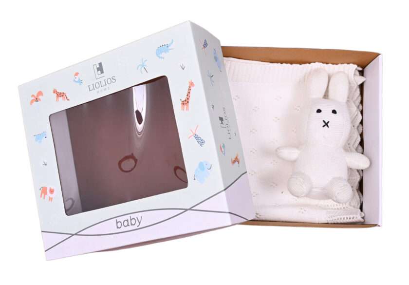 Bunny/Toy (Ivory) 80x100 Baby blanket with toy-5