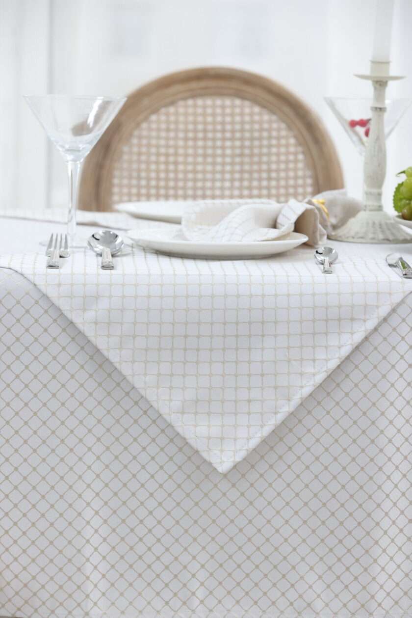 Puzzle (Beige) Tablecloth-5