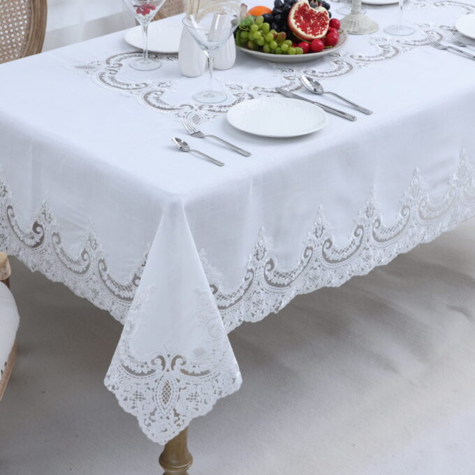 PLS-7B027 (White) Tablecloth-1