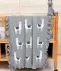 Lama/Toy (Grey) 80x100 Baby blanket with toy-1