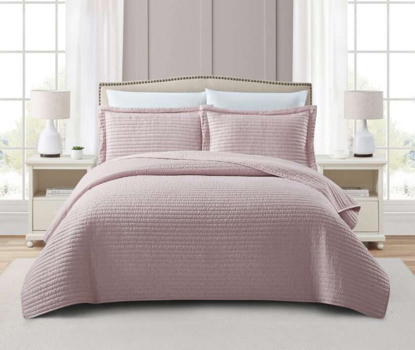Mabelle (Dusty Rose) Bedspread-2