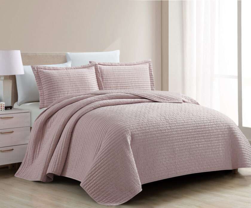 Mabelle (Dusty Rose) Bedspread-3