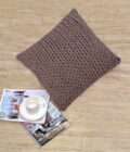 Hand Knit 50x50 Cushion with polyfiller (Beige)-1