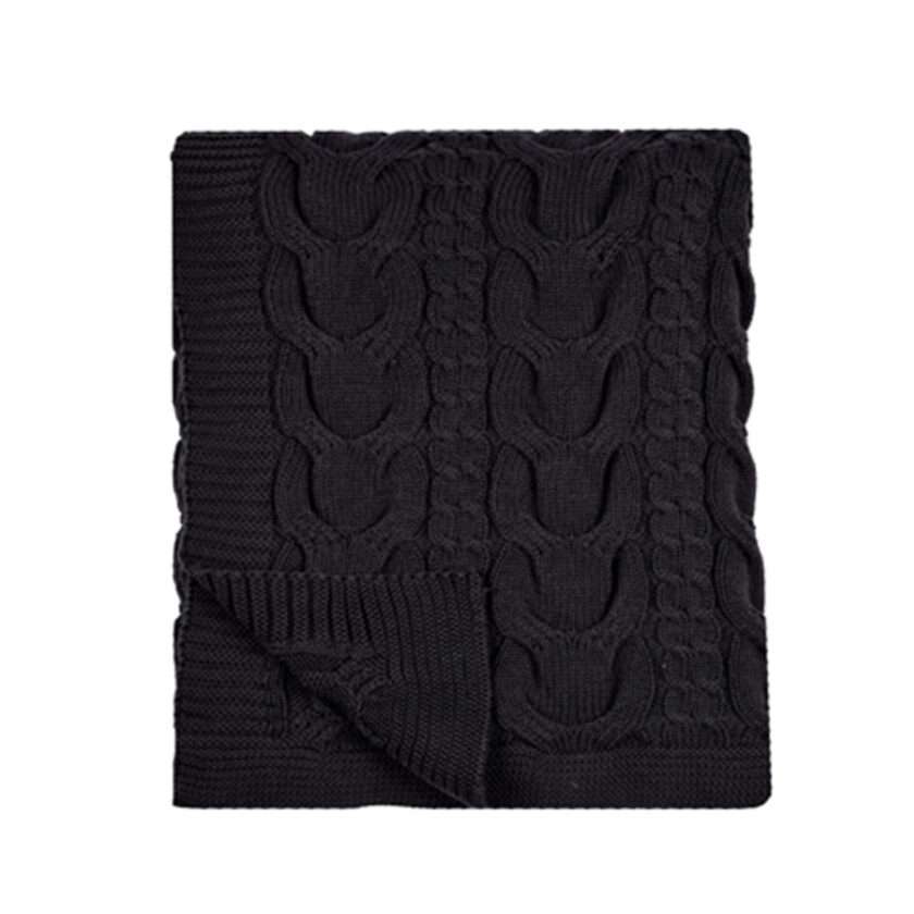 CABLE 50x50 Cushion with polyfiller (Charcoal)-2