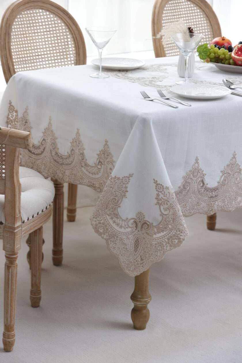 PLS-7B027 (Lt Coffee) Tablecloth-2