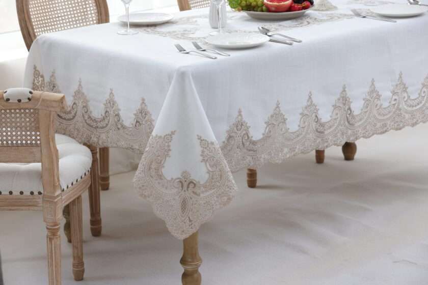 PLS-7B027 (Lt Coffee) Tablecloth-1