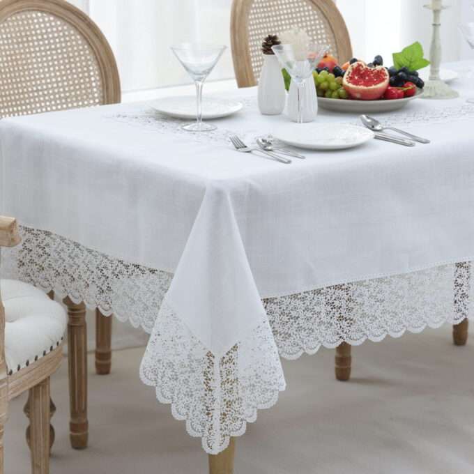 QZ1600053 (White) Tablecloth-1