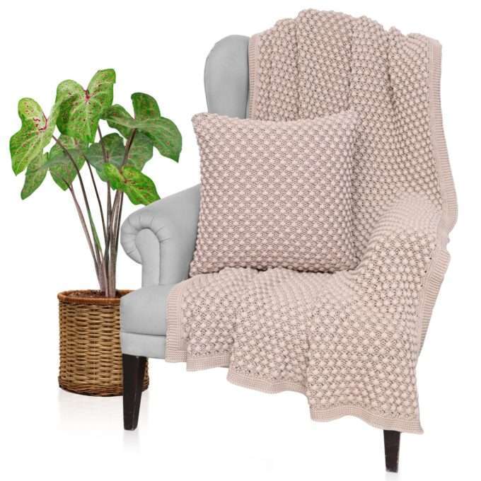 Popcorn 130x180 Throw/Blanket (Sandy Brown)-1