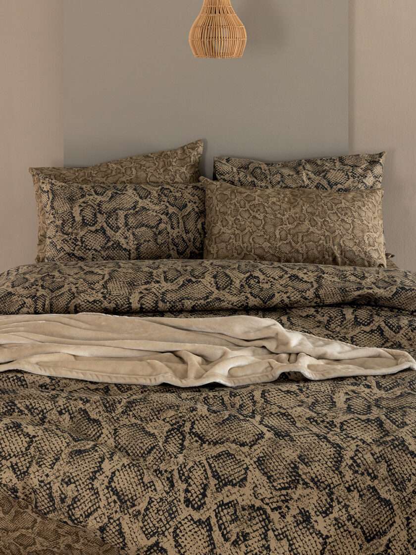Σετ Σεντόνια Υπέρδιπλα Flannel Beauty 240x265 FB0243 Χωρίς Λάστιχο