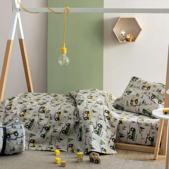 Σετ Μονά Σεντόνια My Kingdom 170x260 MK775 Με Λάστιχο