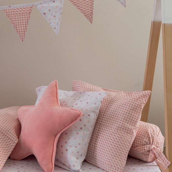 Σεντόνι Κούνιας 130x170 BB101 ROSE Χωρίς Λάστιχο