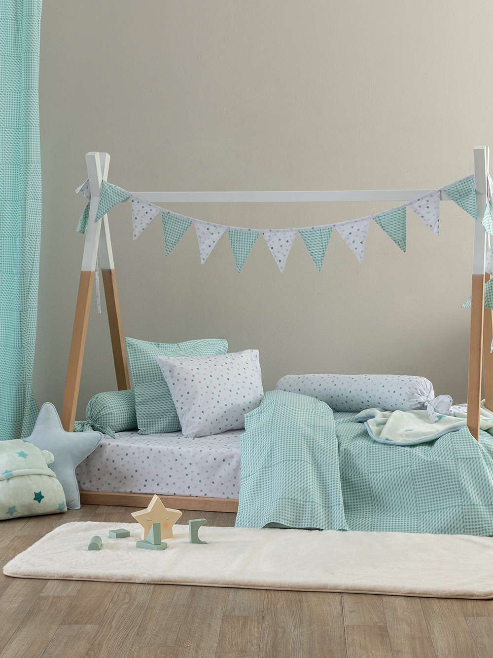 Σεντόνι Κούνιας 130x170 BB101 AQUA Χωρίς Λάστιχο Image Σεντόνι Κούνιας 130x170 BB101 AQUA Χωρίς Λάστιχο