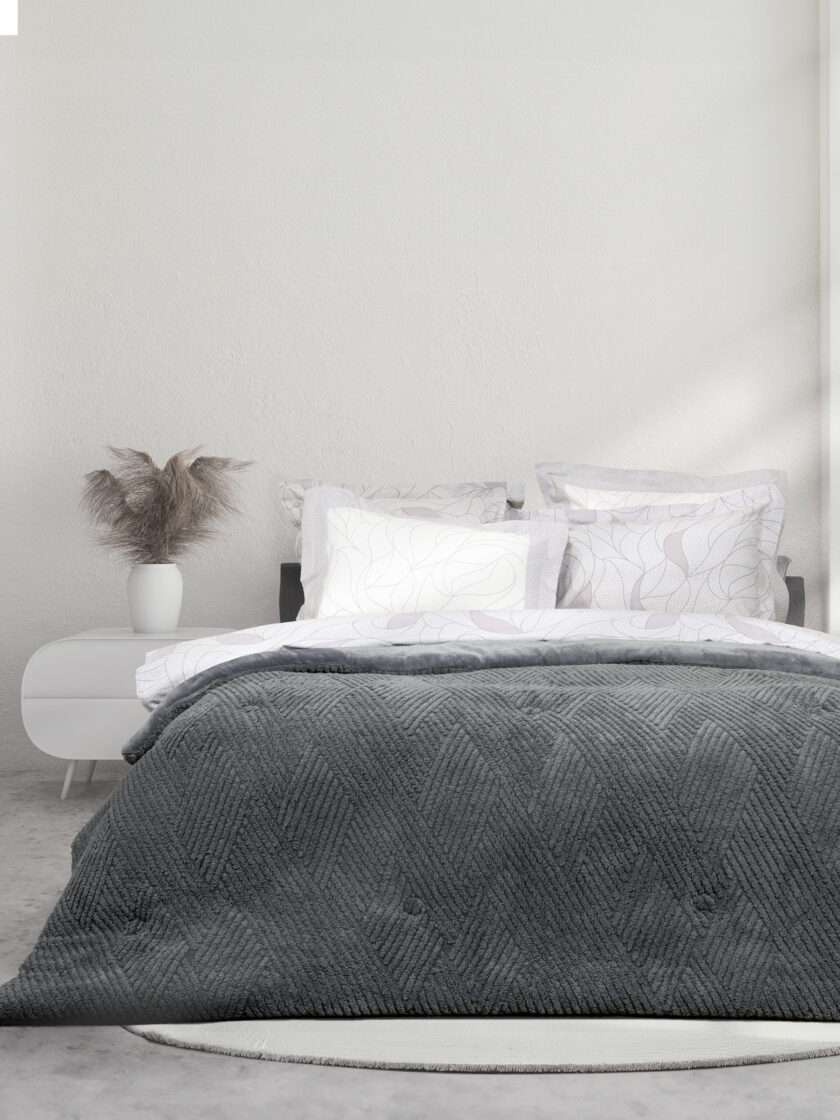 Κουβέρτα/Πάπλωμα Υπέρδιπλο 220x240 - Velva Dark Gray