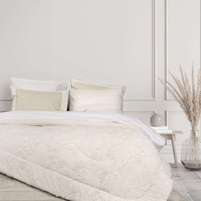 Κουβέρτα/Πάπλωμα Ημίδιπλο 180x240 - Elara Light Beige