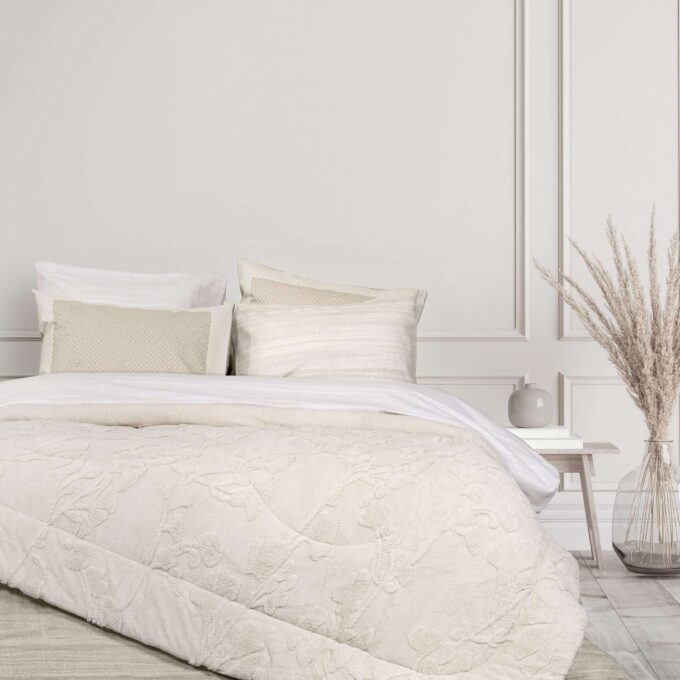 Κουβέρτα/Πάπλωμα Υπέρδιπλο 220x240 - Elara Light Beige