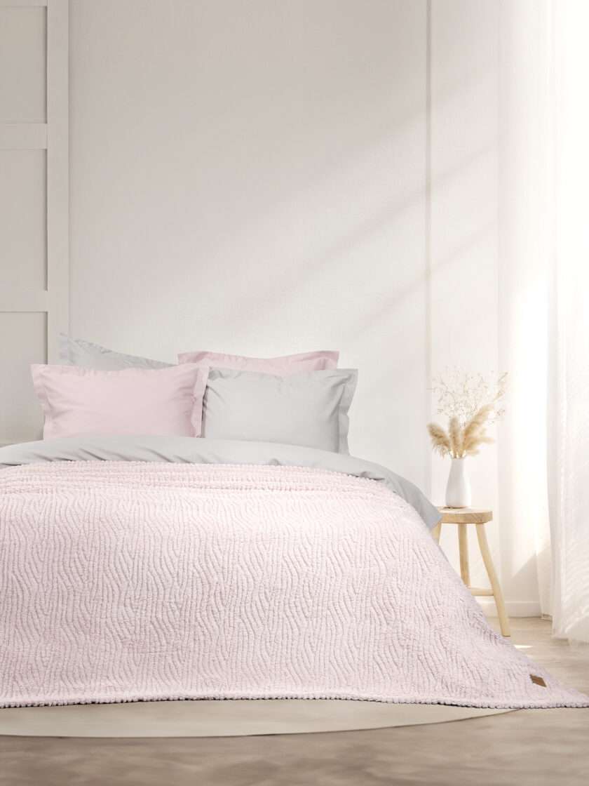 Κουβέρτα Μονή 160x220 - Serenus Nude Pink