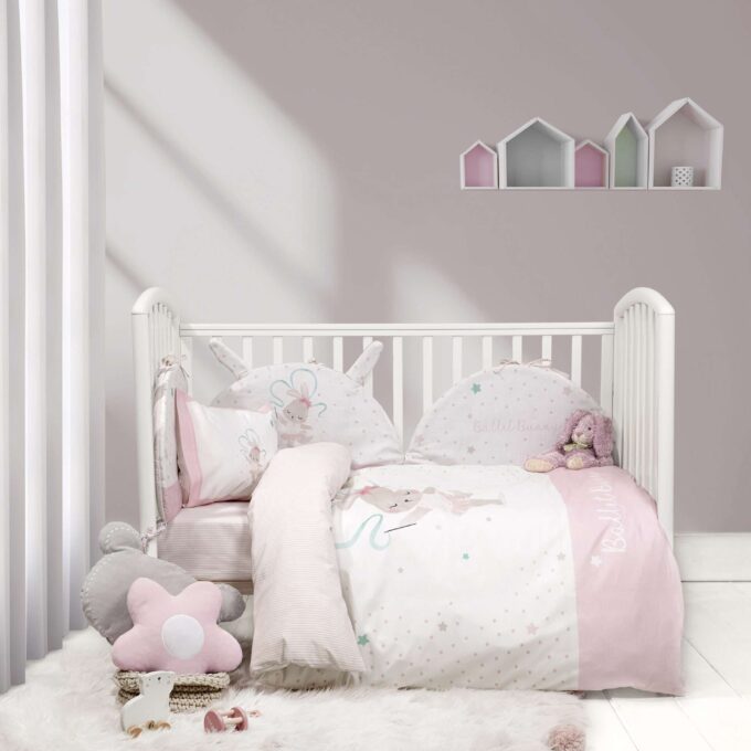 Σετ Σεντόνια Κούνιας με Λάστιχο - Ballet Bunny