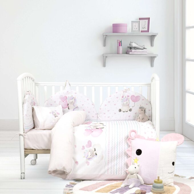 Σετ Παπλωματοθήκη Κούνιας - Luni Uni