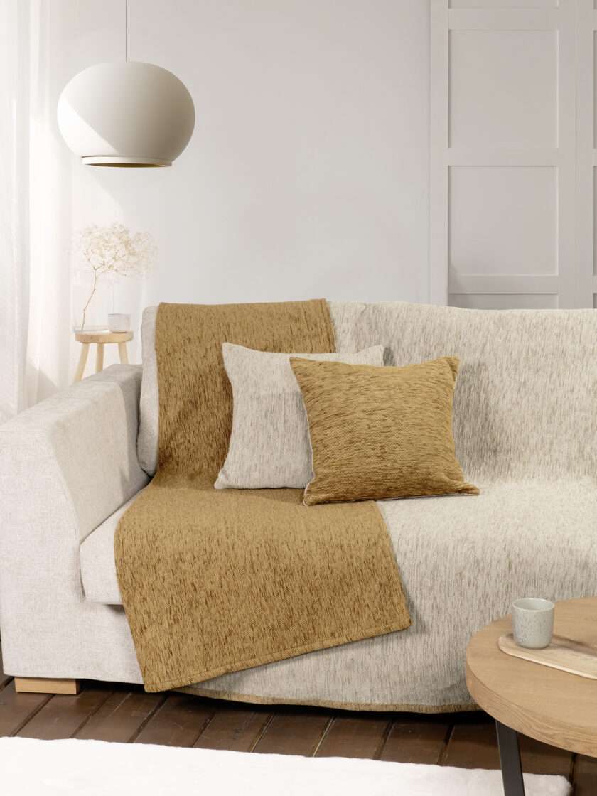 Ριχτάρι διπλής όψης 180x300 - Caldo Beige/Gold