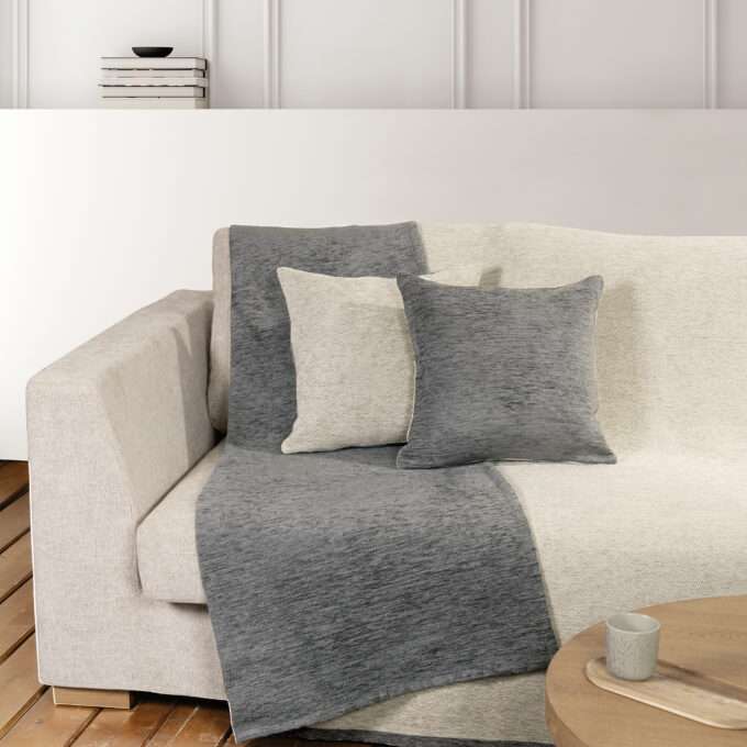 Ριχτάρι διπλής όψης 180x300 - Caldo Gray/Ivory