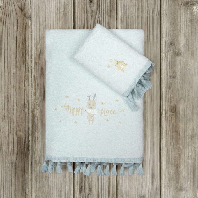 Σετ Πετσέτες (30x50 + 70x140) - Happy Place