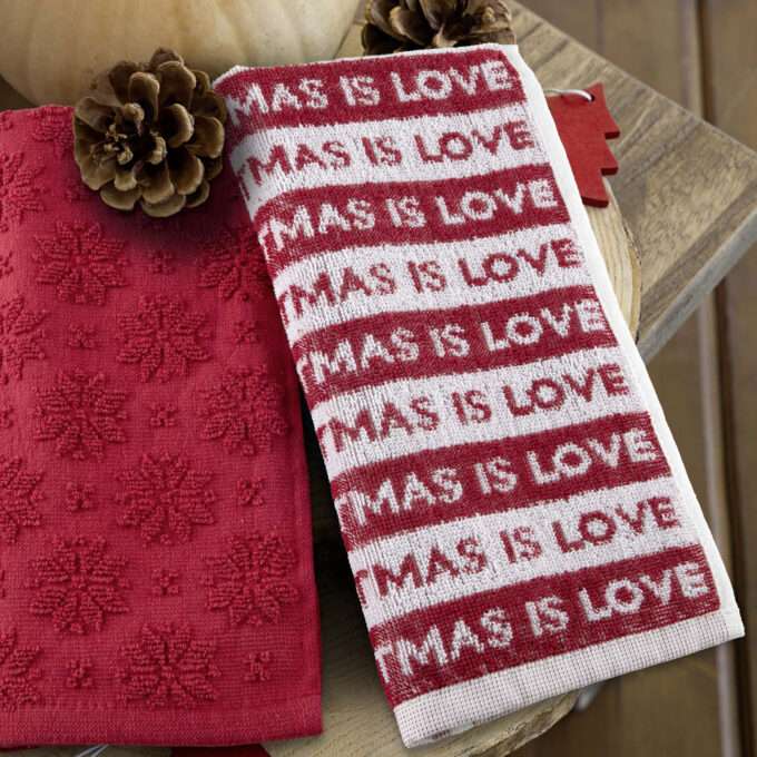 Σετ Πετσέτες Κουζίνας (2 x 40x60) - Christmas Love