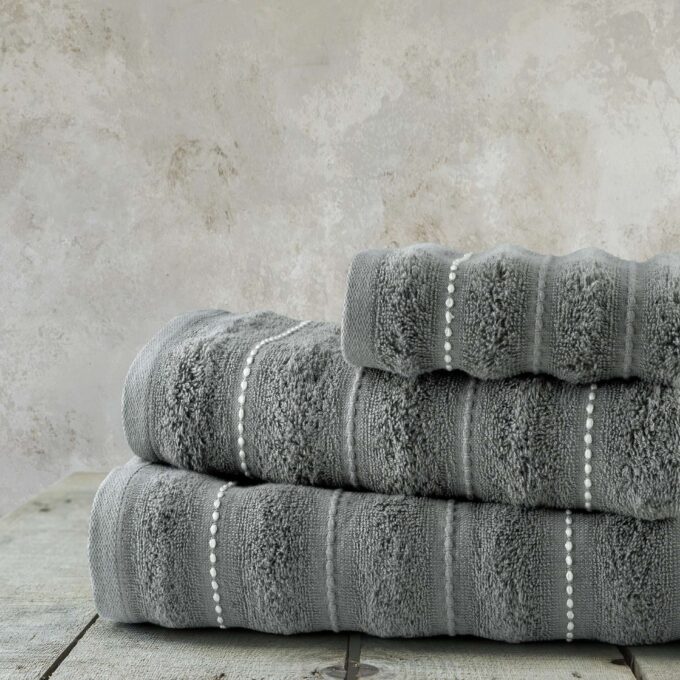 Σετ Πετσέτες (30x50 + 50x90 + 70x140) - Aura Dark Gray