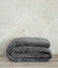 Κουβέρτα Βελουτέ Γίγας 240x260 Coperta - Dark Gray