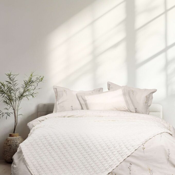 Κουβέρτα Υπέρδιπλη 220x240 - Savara Ivory