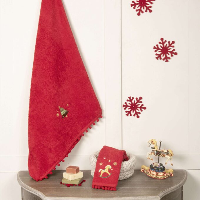 Σετ Πετσέτες (30x50 + 70x140) - Happy Christmas