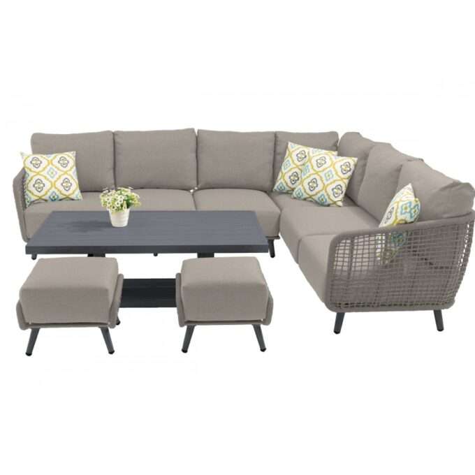 Ellery Γωνιακή Τραπεζαρία Αλουμινίου1