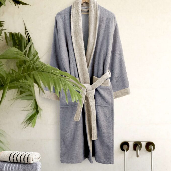 Μπουρνούζι Ease - Extra Large - Gray / Sand Beige
