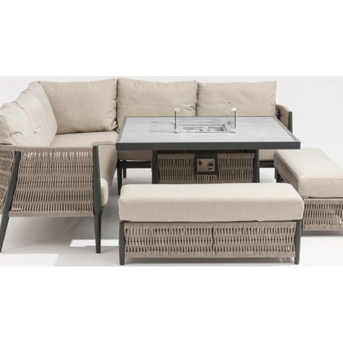 Como Τραπεζαρία Αλουμινίου με Ενσωματωμένη Eστία1